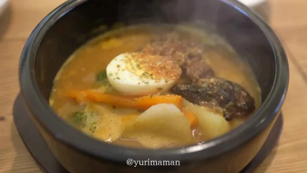 チキンと野菜たっぷり！salan salanのレギュラースープカレー（新居浜ランチ）