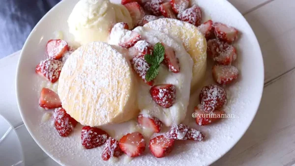 今治市cafe viboのフルーツたっぷりふわふわパンケーキ01