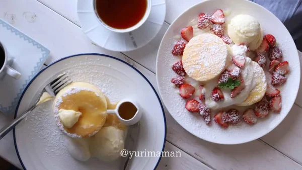 今治市cafe viboのふわふわパンケーキ