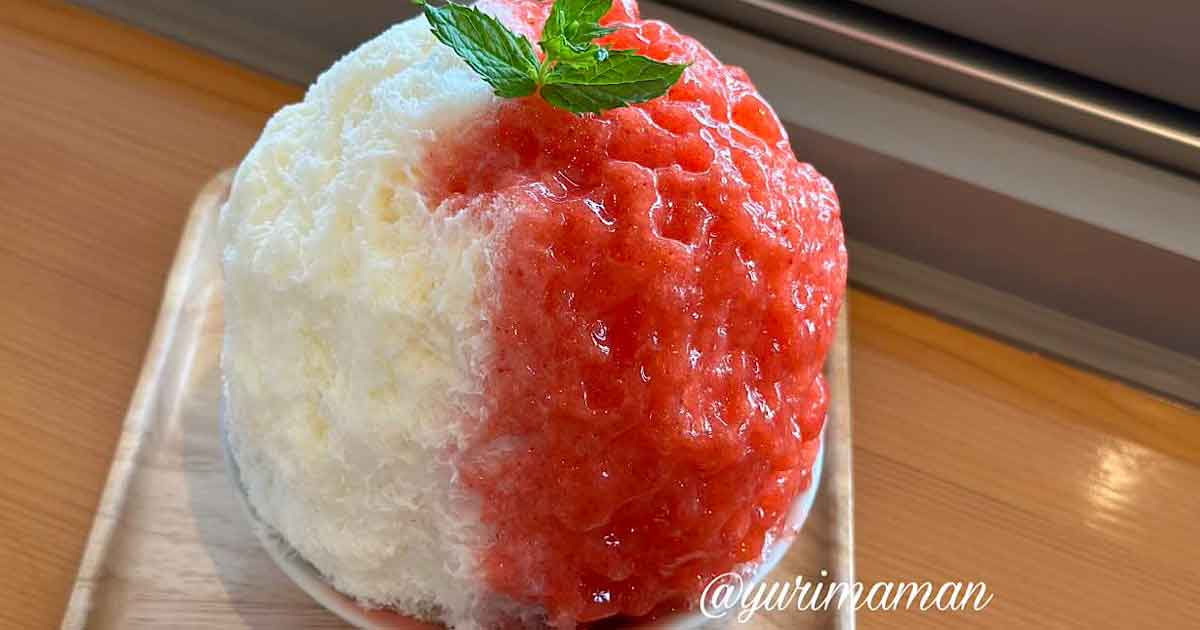 クマカフェのかき氷（久万高原町）サムネイル画像