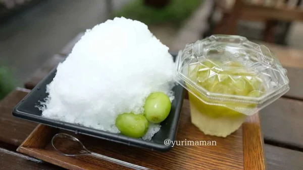ゆきもと農園のシャインマスカットかき氷01