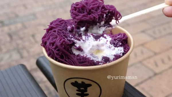 芋ぴっぴ。の紫芋モンブランのアイス3