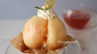 パティスリーカフェアイナの丸ごと桃ケーキ(松山市) - ゆりママんブログ パティスリーカフェアイナの丸ごと桃ケーキ(松山市)