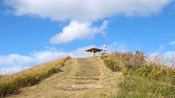 塩塚展望台すすきの山に囲まれたビュースポット1