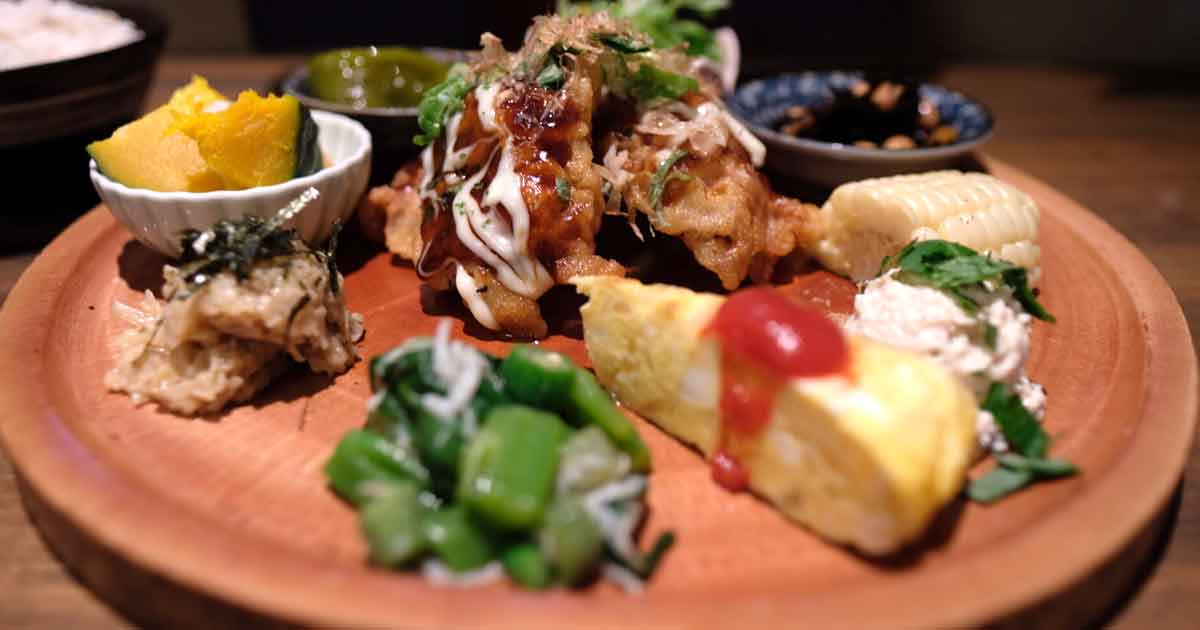 松山市三津浜の太陽と月で食べた彩り豊かな太陽プレートランチ