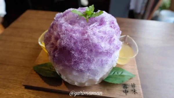 甘味霧中（松野町）かき氷_あじさいこおり1
