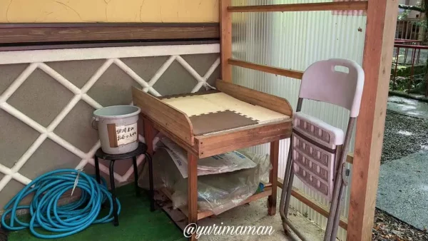 平家谷そうめん流しのおむつ替えコーナー