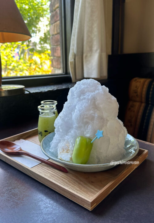 カフェ季楽シャインマスカットかき氷1