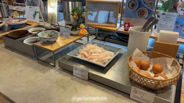 宇和島風鯛めしをカスタムできるビュッフェコーナー｜愛媛のご当地モーニング