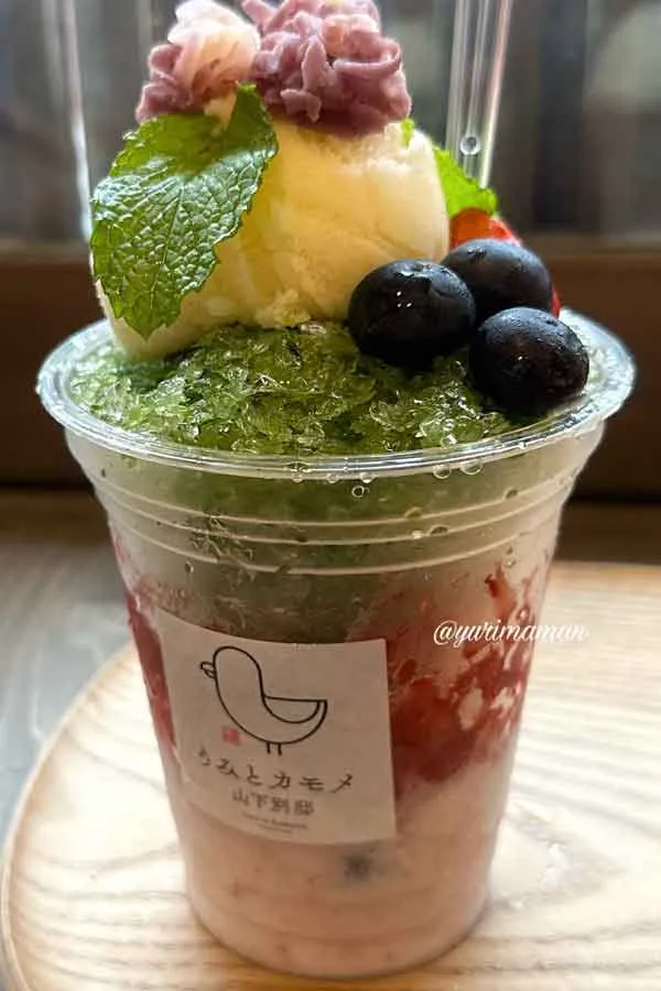 大洲市うみとカモメ山下別邸のAZISAIかき氷1