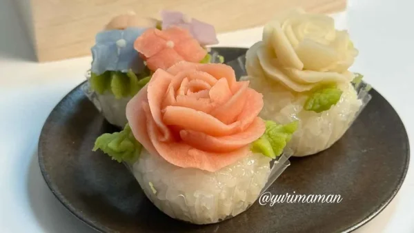 宇和島市an blissのお花のおはぎ 紫陽花バージョン