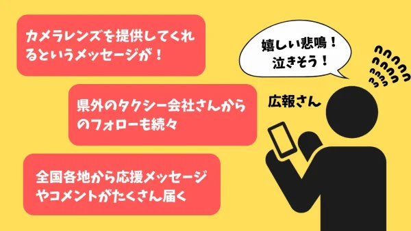 美川タクシーX発信の嬉しい反響