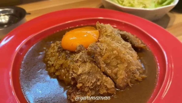 酒井カリー（新居浜市）カミカツのせ黒毛和牛カレー1