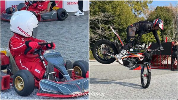 Enjoy Honda 2024のキッズカート体験とトライアルバイクショー