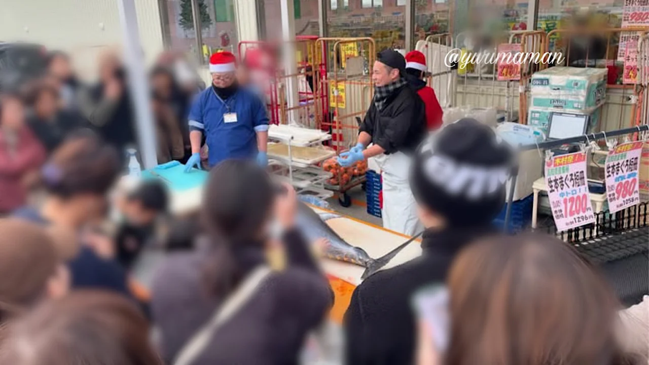 木村祭_朝生田店_本まぐろ解体即売会の様子 - ゆりママんブログ 木村祭_朝生田店_本まぐろ解体即売会の様子
