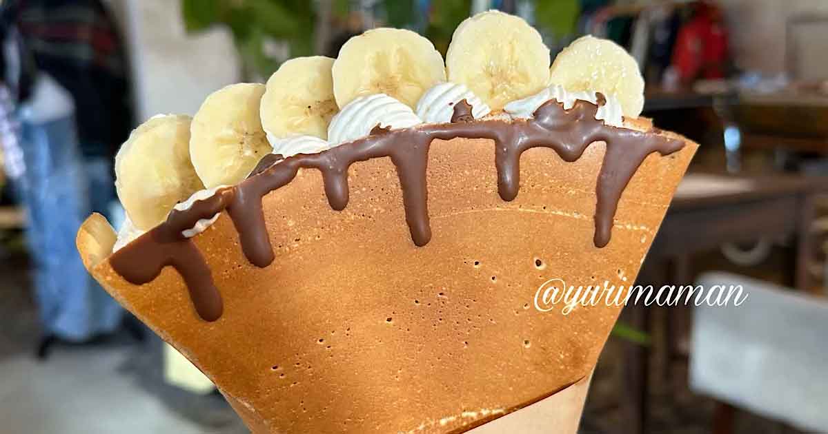 松山市柳井町のモビリバで食べたパリパリクレープ