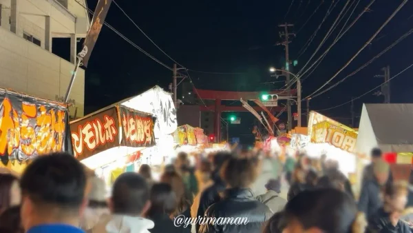 椿まつり_椿神社周辺に広がる屋台の数々