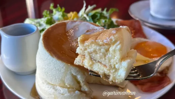 カフェソウ松山店のパンケーキモーニング2