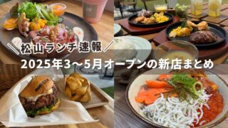 2025年3~5月に松山市でオープンした新店舗ランチまとめ(松山ランチ速報)サムネイル画像 - ゆりママんブログ 2025年3~5月に松山市でオープンした新店舗ランチまとめ(松山ランチ速報)サムネイル画像