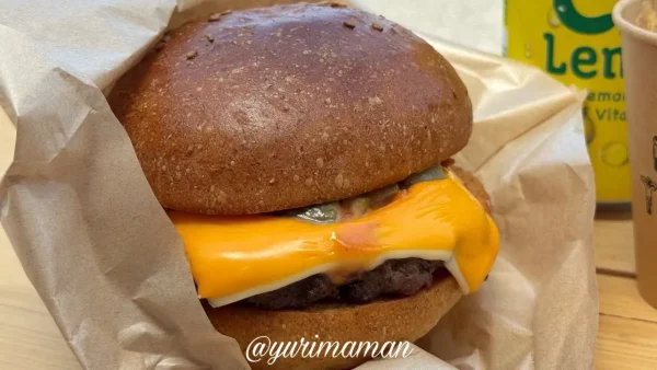 NICE TOUCH BURGERのチーズバーガー（大三島）