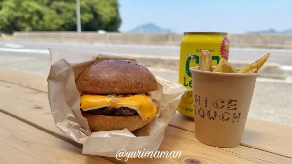 NICE TOUCH BURGERのチーズバーガーセット（大三島）1