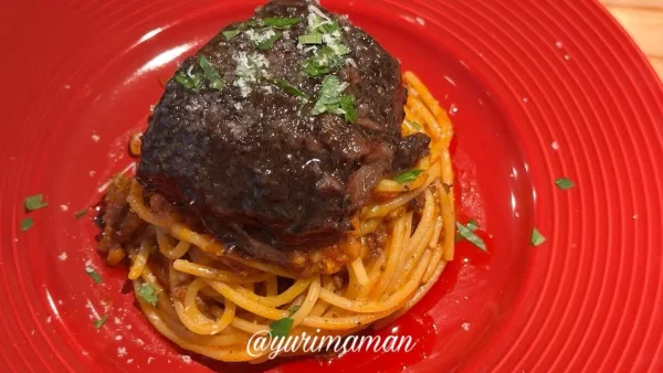 PASTA UNOの粗挽き肉と香味野菜のボロネーゼ スパゲッティ5