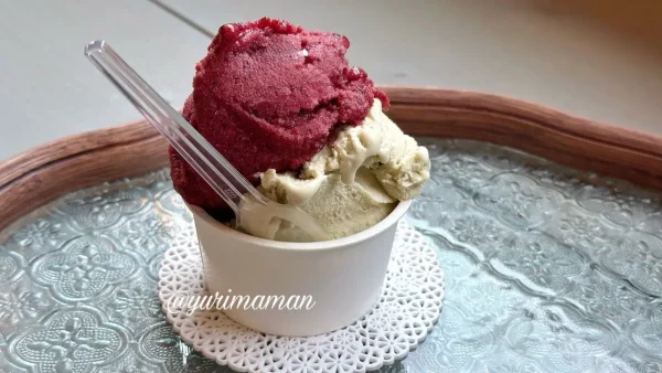 西条市「シフォンケーキ月ゆらり」ジェラート_ジェラテリアuno・Ghiroのダブル