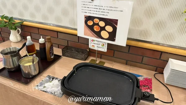 ウェルピア伊予のランチバイキングのパンケーキコーナー