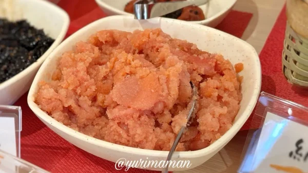 AZホテルの朝食バイキングの明太子取り放題（愛媛土居インター店）