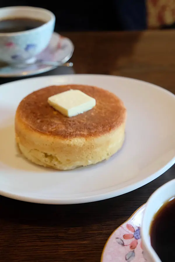 フライングスコッツマン大街道店の厚焼きホットケーキ（シングル）