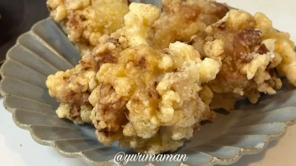 愛媛うまいもん試食会の試食品、ハピックいづつの通常の唐揚げ