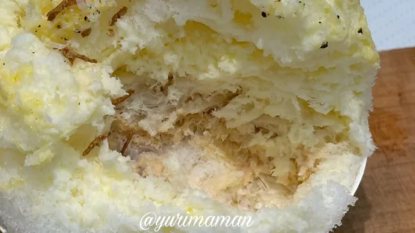 甘味霧中のとうもろこしのかき氷（松山催事にて撮影）2