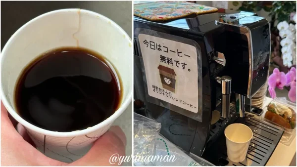しろねこのパン屋さんの無料コーヒーサービス