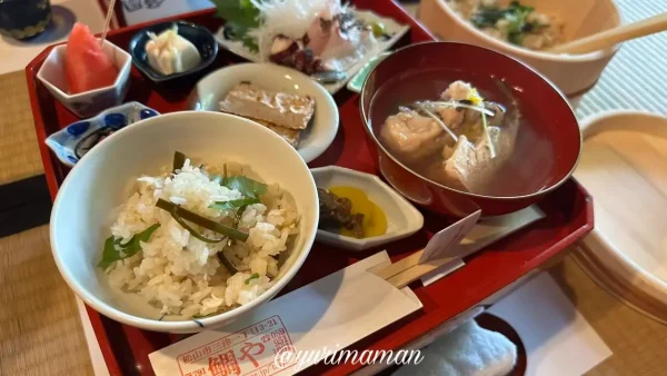 松山・三津浜「鯛や」の鯛メシ御膳｜旬の刺身や鯛の吸い物付きで豪華な和食セッ ト4