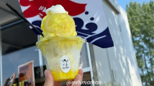Jiri Ritaの自家製生シロップのかき氷レモン1