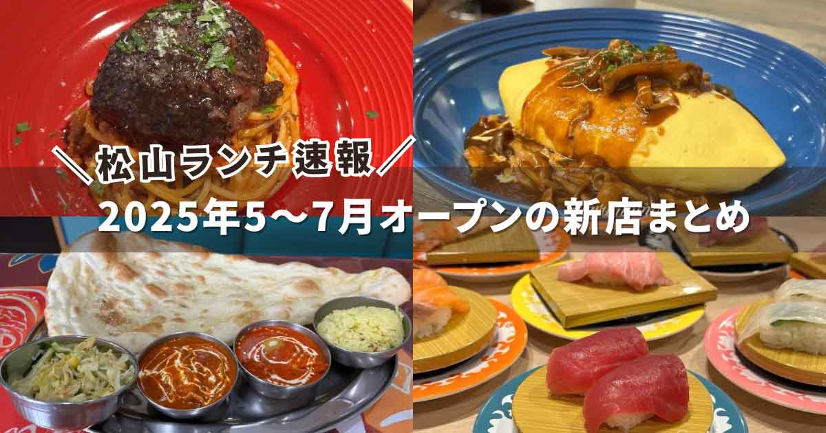2025年5～7月に松山市でオープンした新店舗ランチまとめ（松山ランチ速報）サムネイル画像