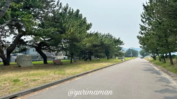 ROXハンバーグ近くの和気浜緑地に車の駐車が可能
