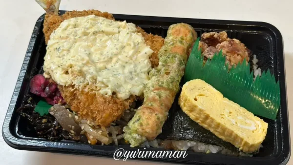 とら八のり弁｜アジフライがふわふわで絶品（松山市）