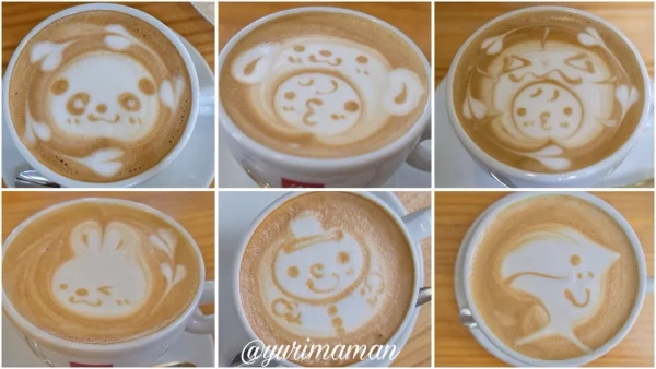 カフェチェリーブロッサムのかわいいラテアート1