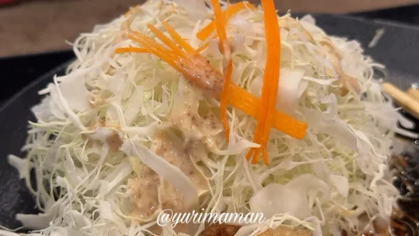 唐揚げ食堂ごいち まつちか店の油淋鶏定食（ご飯・味噌汁・サラダ付き）3