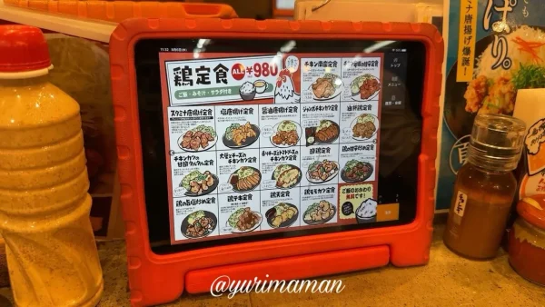 唐揚げ食堂ごいち まつちか店はタッチパネルで注文
