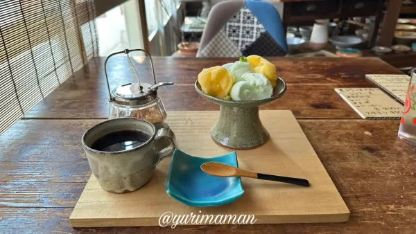 カフェ磯野陶器店のジェラートとコーヒーでカフェタイム1