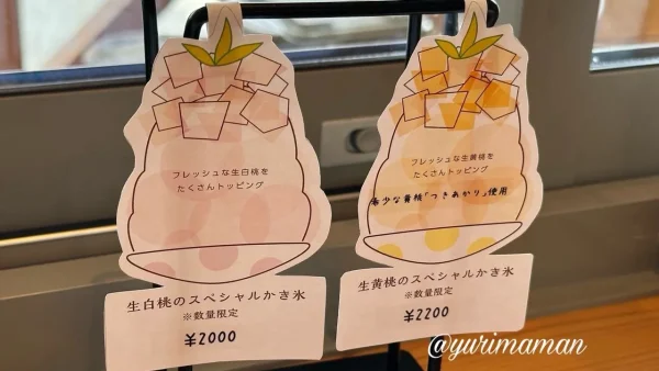 クマカフェ（久万高原町）かき氷人気は桃