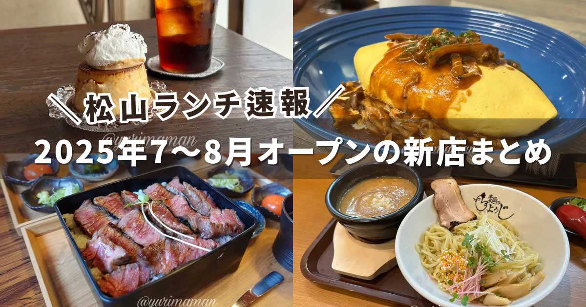 2025年7～9月に松山市でオープンした新店舗ランチまとめ（松山ランチ速報）サムネイル画像