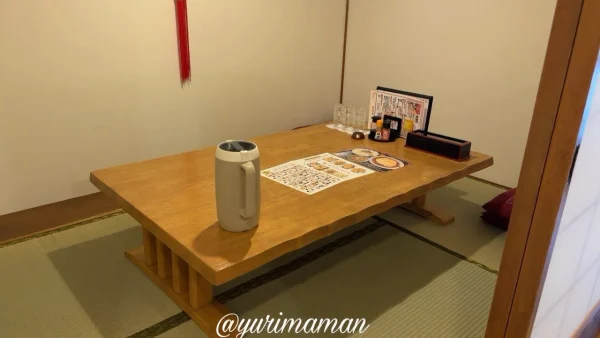 錦楽源のお座敷席。家族やグループ利用にぴったりな落ち着いた和室。