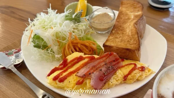 ダイニングカフェのまん（四国中央市）トーストモーニング1