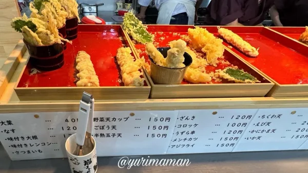 セルフで選べる天ぷら｜讃岐うどん製麺 一宮店のサイドメニューコーナー