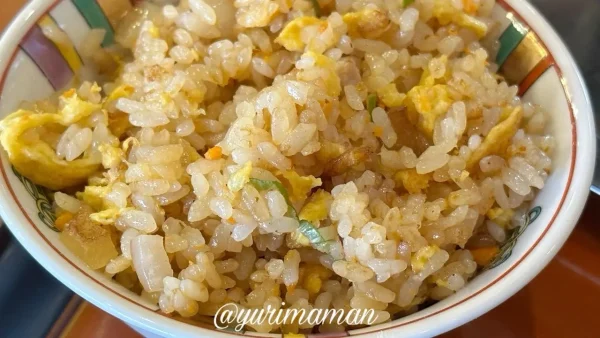 すけろくランチで食べたチャーハンのアップ写真