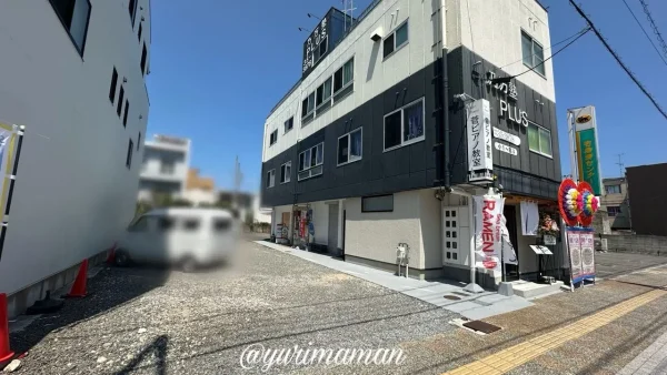 JR今治駅近くにオープンした「らぁめんTaikou」駐車場