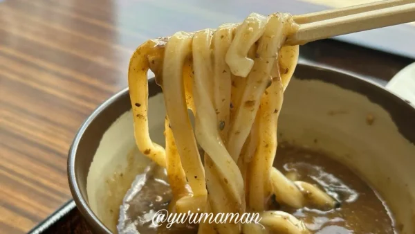 うどん山口の濃厚いりこつけ麺（四国中央市）2